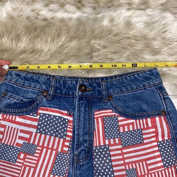 American flag Fourth of July Jean shorts - Picture 7 of 8
